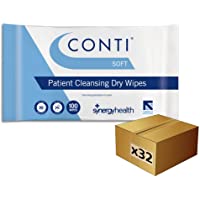 Synergy Health D9666 Conti - Toallitas secas suaves- 30 x 32 cm- paquete de 32